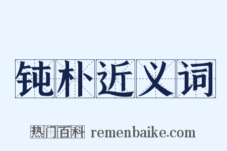 钝朴近义词是什么意思的图片